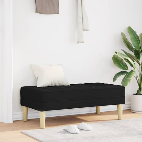 Vidaxl bank met kussen zwart 113 x 57 x 39 cm stof
