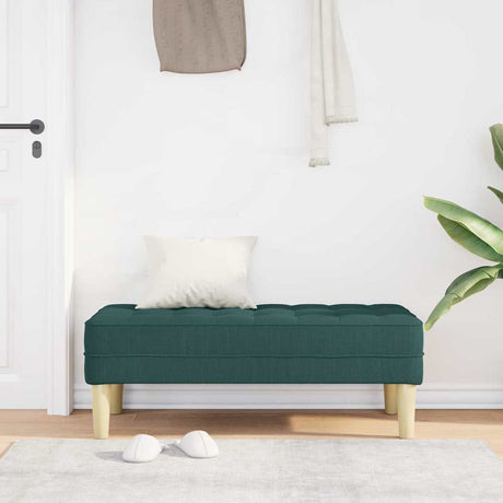 Vidaxl bank met kussen donkergroen 113 x 57 x 39 cm stof