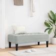 Vidaxl bank met kussen lichtgrijs 113 x 57 x 39 cm fluweel