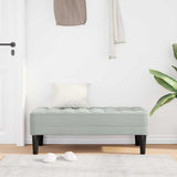 Vidaxl bank met kussen lichtgrijs 113 x 57 x 39 cm fluweel