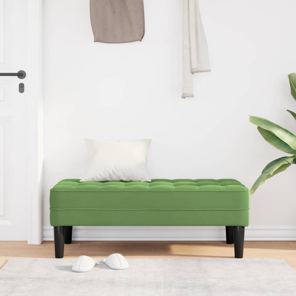 Vidaxl bank met kussen lichtgroen 113 x 57 x 39 cm fluweel