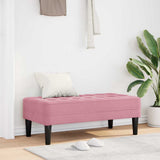 Vidaxl bank met kussen roze 113 x 57 x 39 cm fluweel