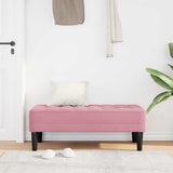 Vidaxl bank met kussen roze 113 x 57 x 39 cm fluweel