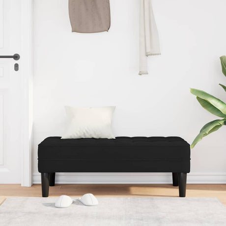 Vidaxl bank met kussen zwart 113 x 57 x 39 cm fluweel