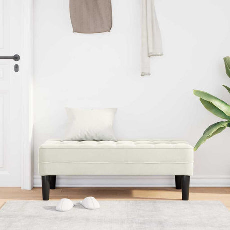 Vidaxl bank met kussen crème 113 x 57 x 39 cm fluweel