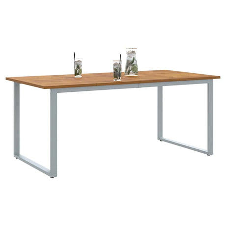 Vidaxl tuinstafel grijs 180 x 90 x 75 cm massief acaciahout