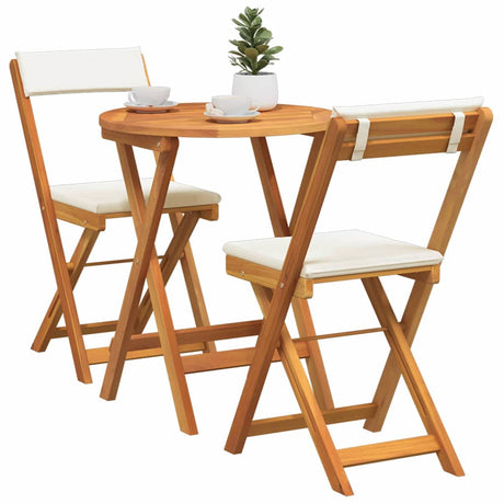 Vidaxl tuin eettafelset 3 st olie naturel massief acaciahout