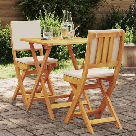 Vidaxl bistroset 3 st olie naturel massief acaciahout