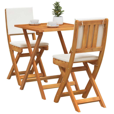 Vidaxl bistroset 3 st olie naturel massief acaciahout