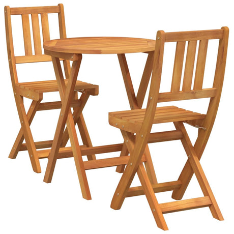 Vidaxl bistroset 3 st olie naturel massief acaciahout