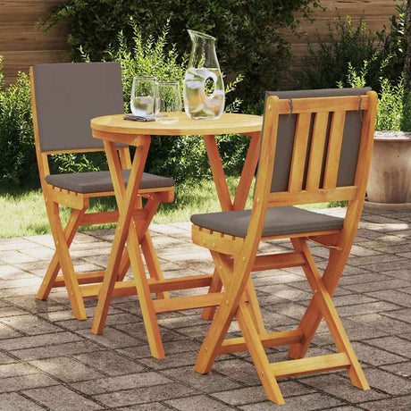 Vidaxl bistroset 3 st olie naturel massief acaciahout