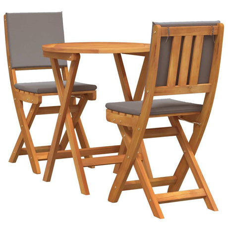 Vidaxl bistroset 3 st olie naturel massief acaciahout