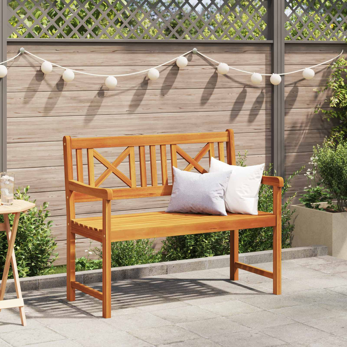 Vidaxl tuinbank 110 x 56 x 90 cm massief acaciahout naturel