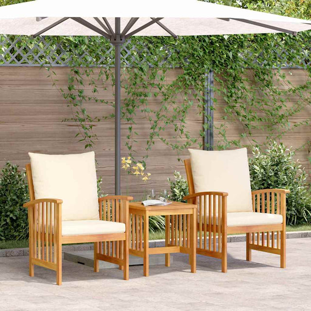 Vidaxl tuinbankenset 3 st olie naturel massief acaciahout