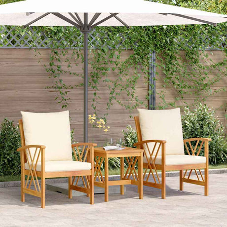 Vidaxl tuinbankenset 3 st olie naturel massief acaciahout