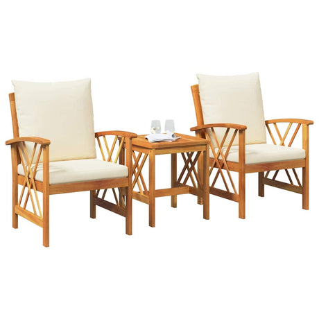 Vidaxl tuinbankenset 3 st olie naturel massief acaciahout