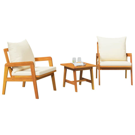 Vidaxl bistroset 3 st bruin massief acaciahout