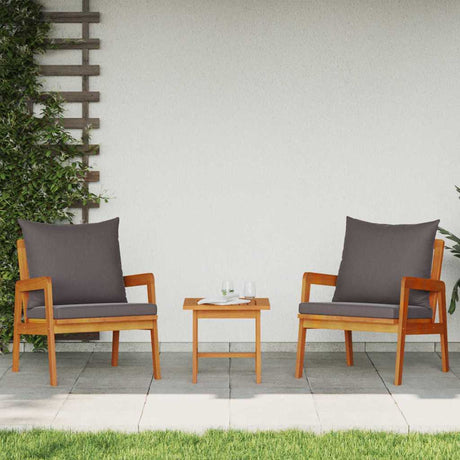 Vidaxl tuinstoel met kussen 2 stuk olie naturel 65 x 59,5 x 72 cm