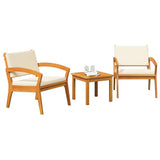 Vidaxl bistroset 3 st bruin polyester