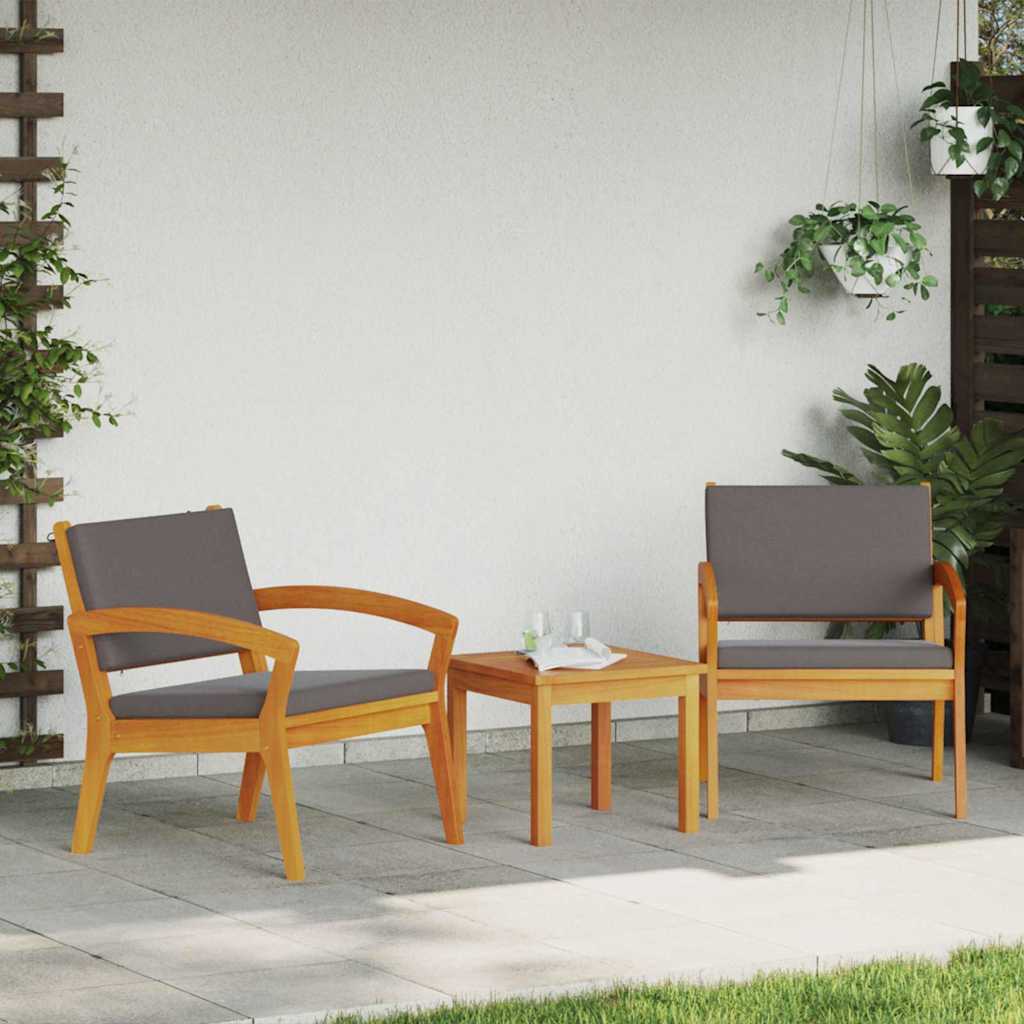 Vidaxl bistroset 3 st bruin polyester