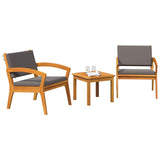 Vidaxl bistroset 3 st bruin polyester