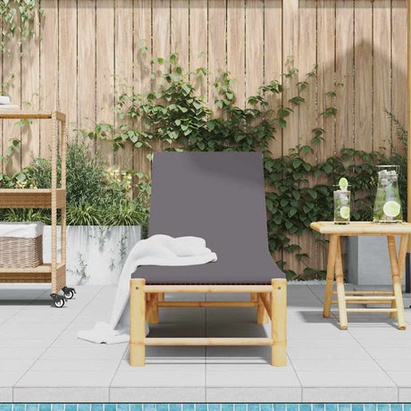 Vidaxl ligstoel met kussens 55x199x30 cm bamboe
