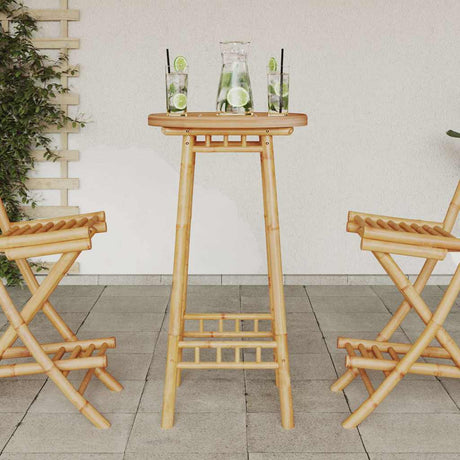 Vidaxl bartafel voor buiten rond ø55x100 cm bamboe