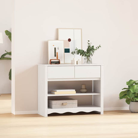 Vidaxl wandtafel drammen wit 89,5 x 37 x 73 cm massief grenenhout