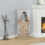 Vidaxl brandhoutrek 50x23x100 cm roestvrij staal