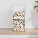 Vidaxl brandhoutrek 40x30x80 cm koudgewalst staal wit