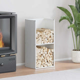 Vidaxl brandhoutrek 40x30x80 cm koudgewalst staal wit