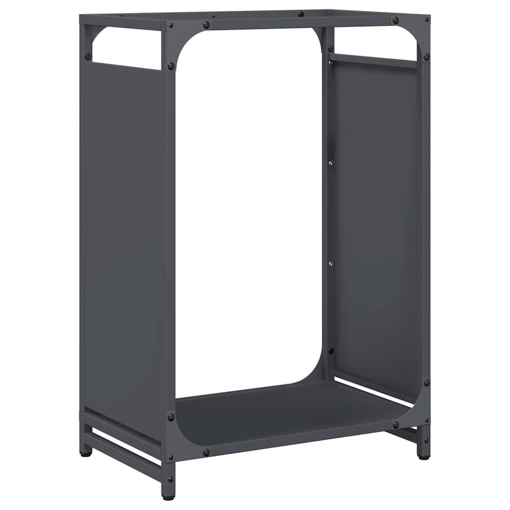 Vidaxl brandhoutrek 44x28x65 cm koudgewalst staal antracietkleurig