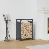 Vidaxl brandhoutrek 44x28x65 cm koudgewalst staal antracietkleurig