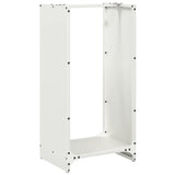 Vidaxl brandhoutrek 40x30x80 cm koudgewalst staal wit