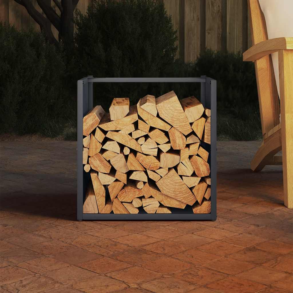 Vidaxl brandhoutrek 40x40x40 cm koudgewalst staal antracietkleurig