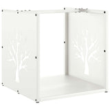 Vidaxl brandhoutrek 40x40x40 cm koudgewalst staal wit