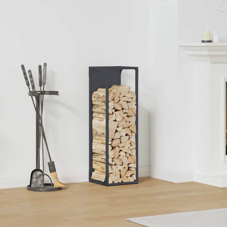 Vidaxl brandhoutrek 25x25x80 cm koudgewalst staal antracietkleurig