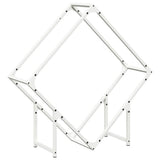Vidaxl brandhoutrek 80x25x80 cm koudgewalst staal wit