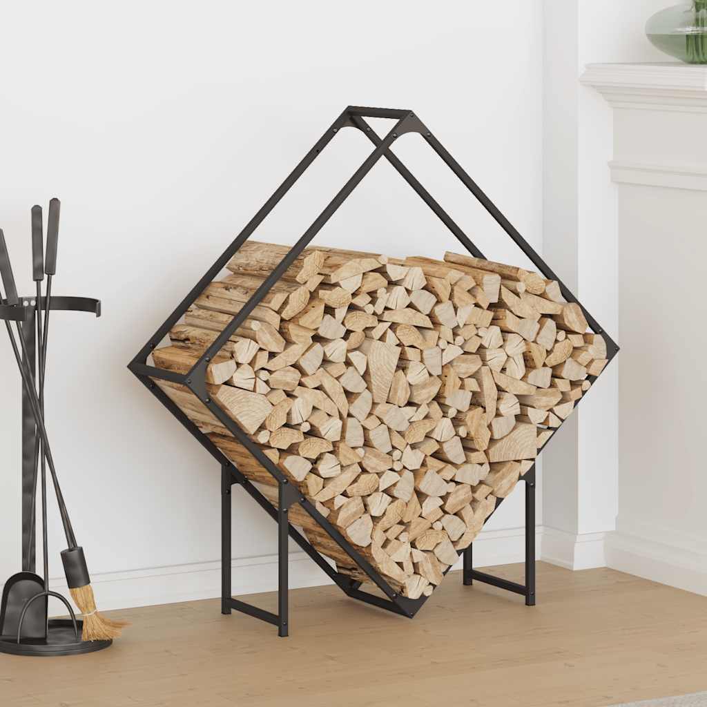Vidaxl brandhoutrek 100x25x100 cm koudgewalst staal zwart