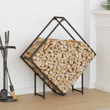 Vidaxl brandhoutrek 100x25x100 cm koudgewalst staal zwart