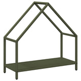 Vidaxl brandhoutrek 60x25x60 cm koudgewalst staal olijfgroen