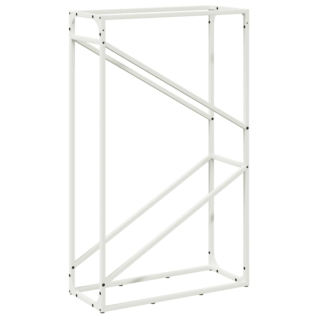 Vidaxl brandhoutrek 60x25x100 cm koudgewalst staal wit