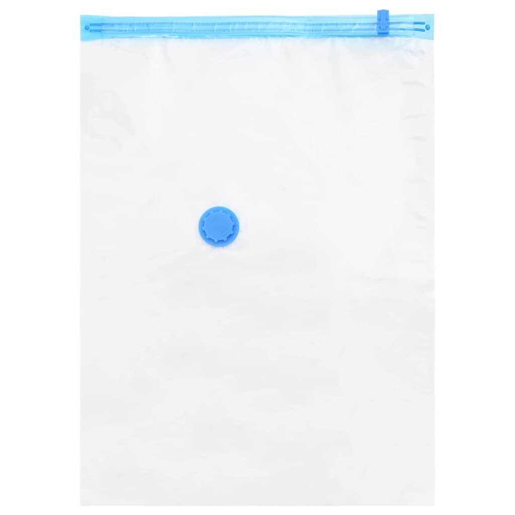 Vidaxl opslagzakken 5 st transparant en blauw 70 x 50 cm