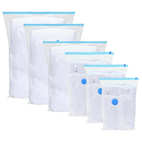 Vidaxl opslagzakken met opslag 5 pcs transparant en blauw 80 x 60 cm