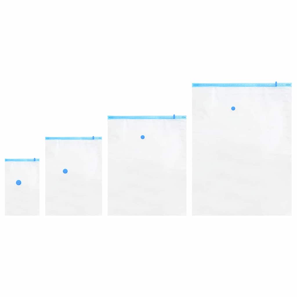 Vidaxl opslagzakken 15 st transparant en blauw 130 x 100 cm