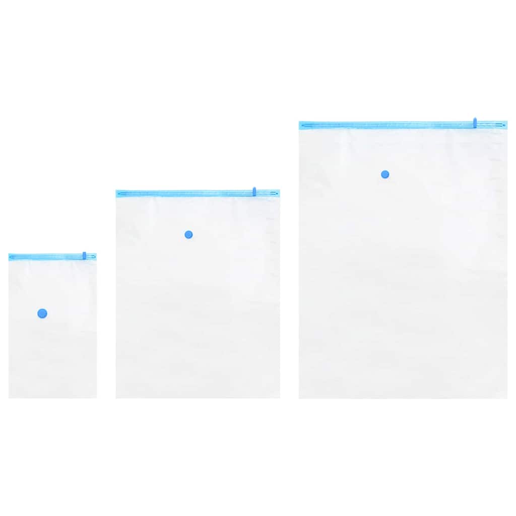 Vidaxl opslagzakken 10 pcs transparant en blauw 130 x 100 cm