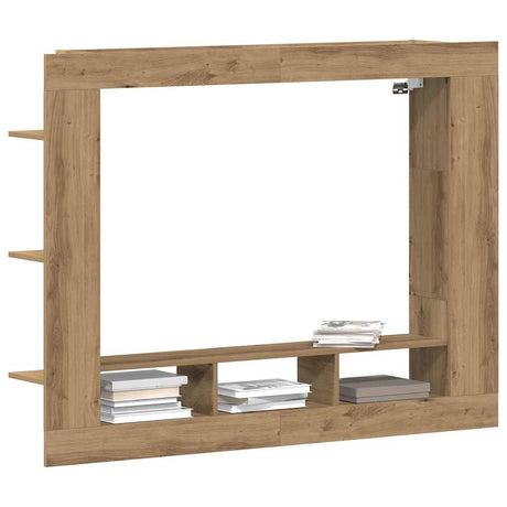 Vidaxl tv-kast 152 x 22 x 113 cm artisanaal eikenkleurig bewerkt hout