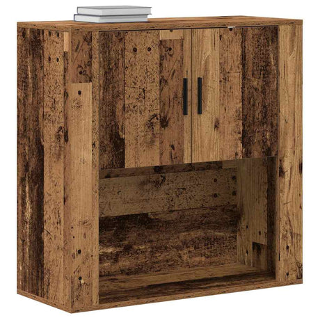 Vidaxl wandkast met plank oud hout 80 x 33 x 80 cm bewerkt hout