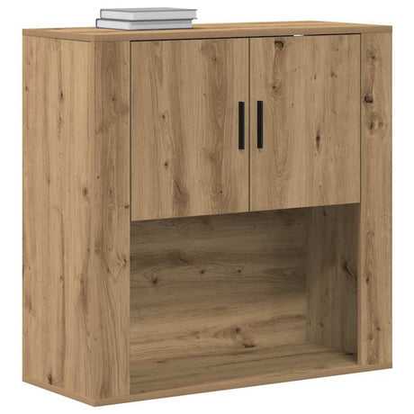Vidaxl wandkast met plank artisan eiken 80 x 33 x 80 cm bewerkt hout