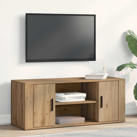Vidaxl tv-kast 100 x 35 x 40 cm artisanaal eikenkleurig bewerkt hout